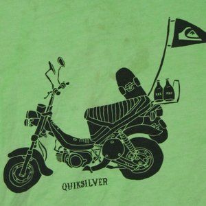 Little Boys Quiksilver Neon Green Tee Boys Medium